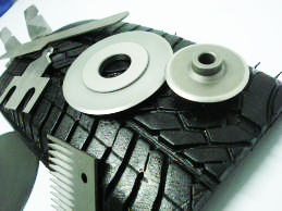 Afiação de facas para o setor pneus