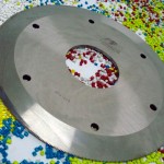 Afiação de faca circular com picote